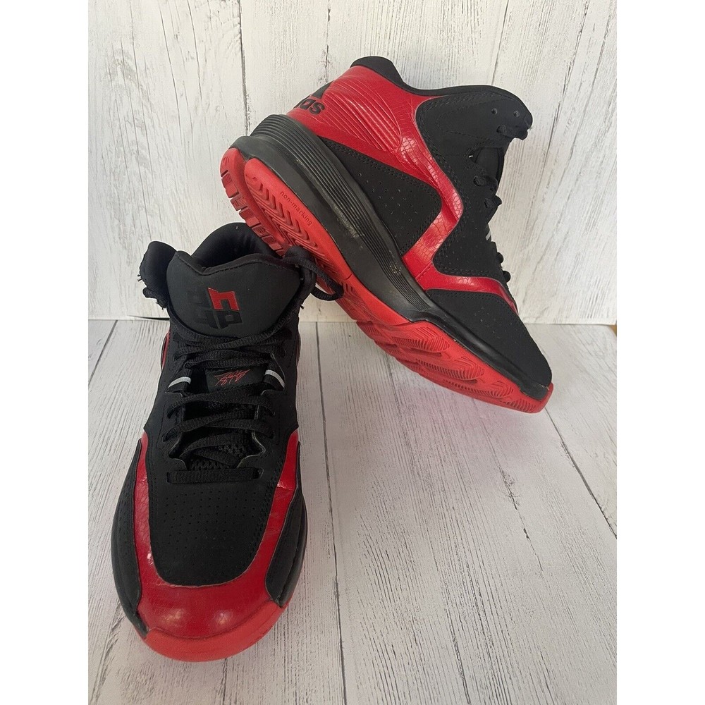 Men's 8 Adidas D-Howard 6 Mid Top Basketball Shoes Retro Scarlet Black - Picture 7 of 8